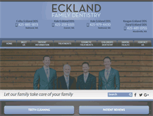 Tablet Screenshot of ecklandfamilydentistry.com